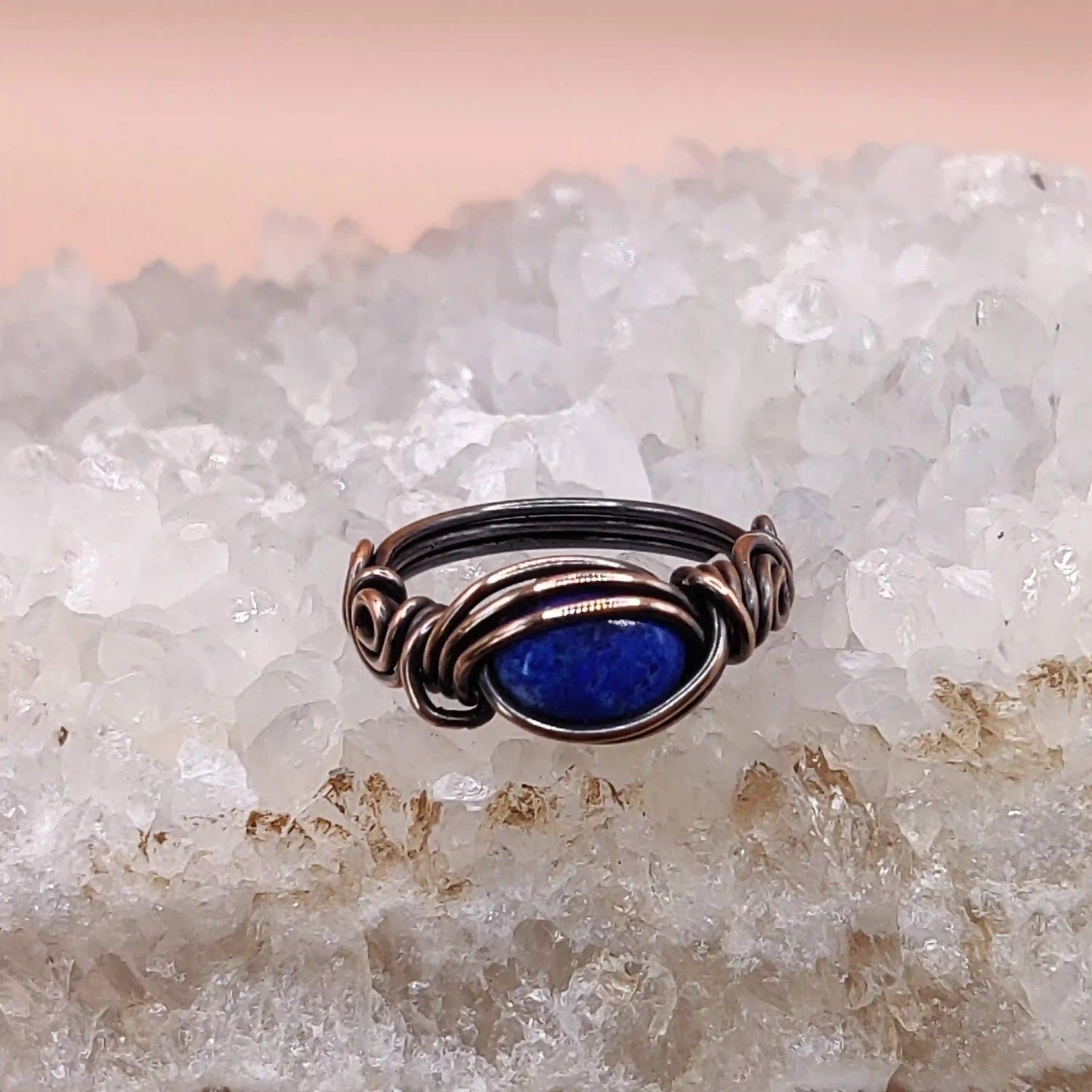 Kush - Lapis Lazuli Ring 002 SA1 By Sanguine Aura Handcrafted Jewellery