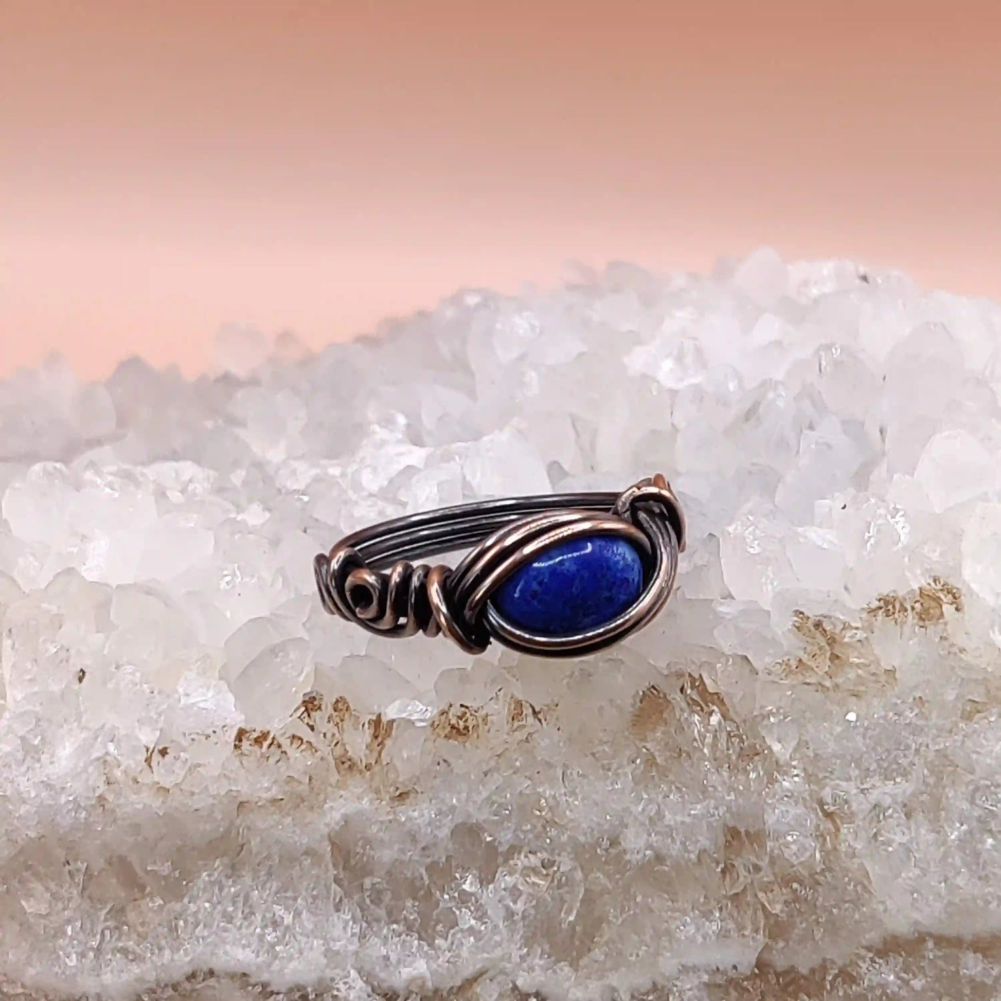 Kush - Lapis Lazuli Ring 002 SA2 By Sanguine Aura Handcrafted Jewellery
