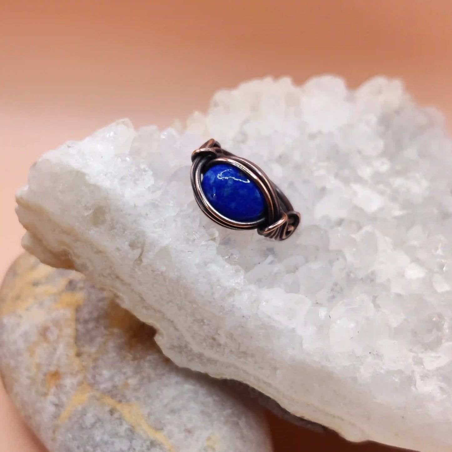 Kush - Lapis Lazuli Ring SA1 By Sanguine Aura Handcrafted Jewellery