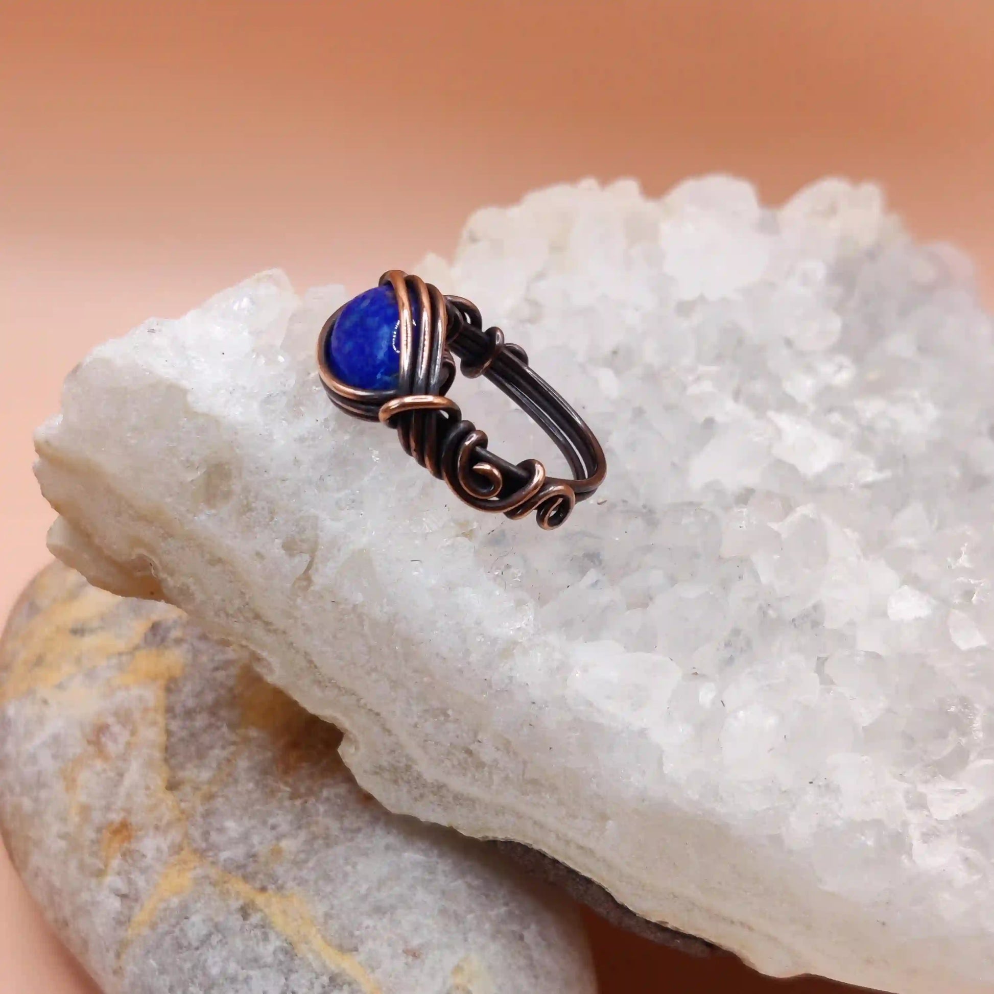 Kush - Lapis Lazuli Ring SA3 By Sanguine Aura Handcrafted Jewellery