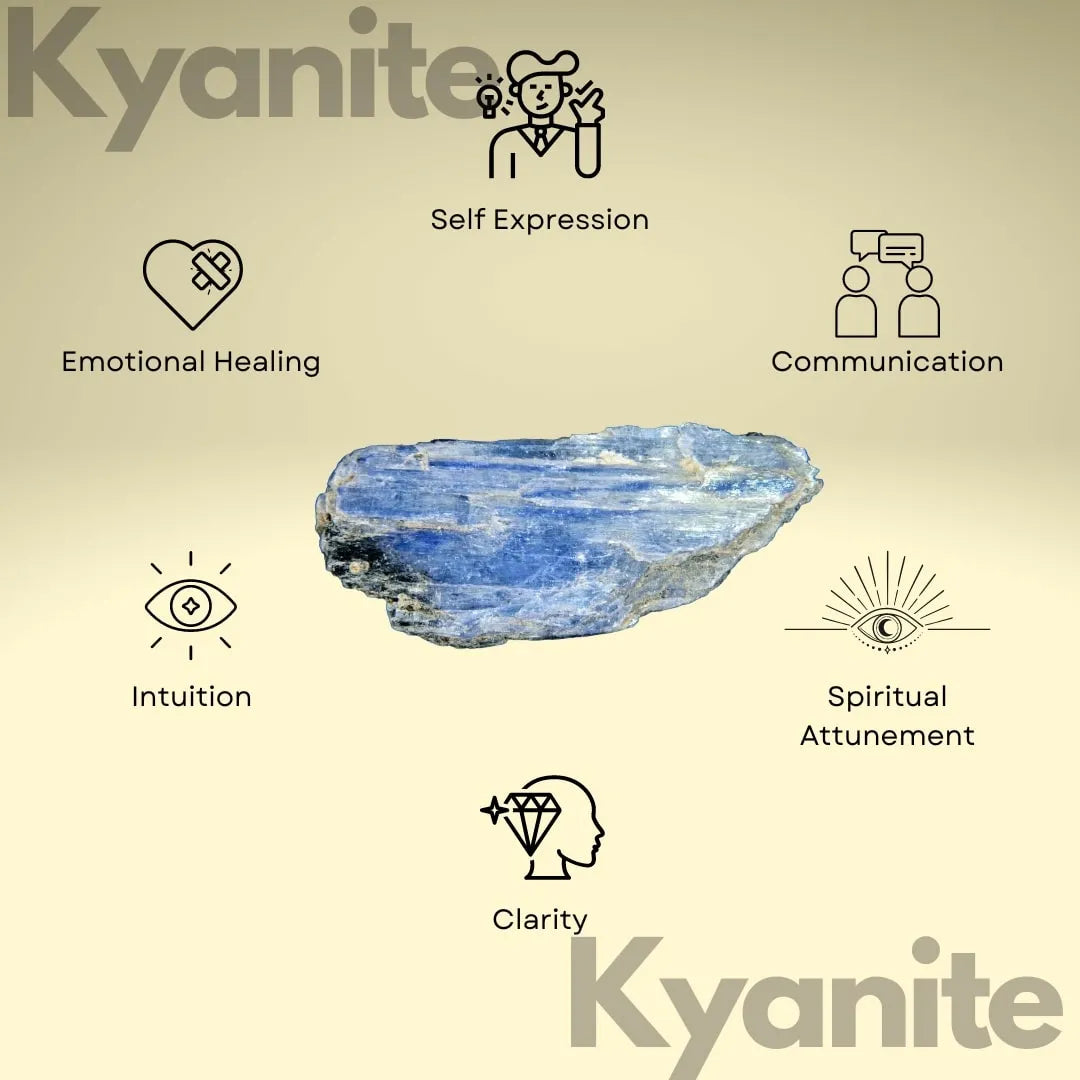 Daiva - White Moonstone and Kyanite Necklace