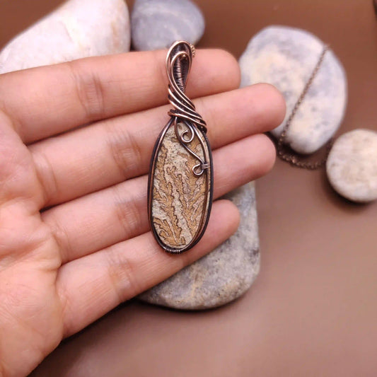 Laasya - Psilomelane Dendrite Agate SA3 By Sanguine Aura Handcrafted Jewellery