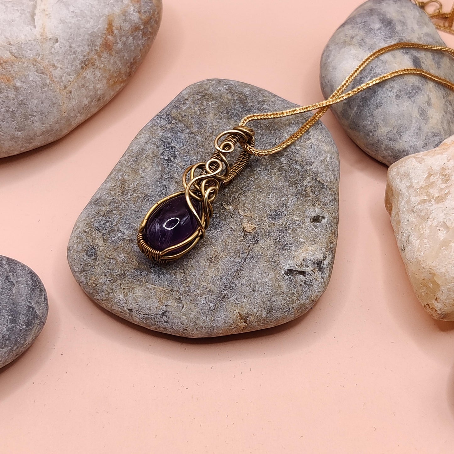 Laasya Amethyst Necklace 001 By Sanguine Aura Handcrafted Jewellery