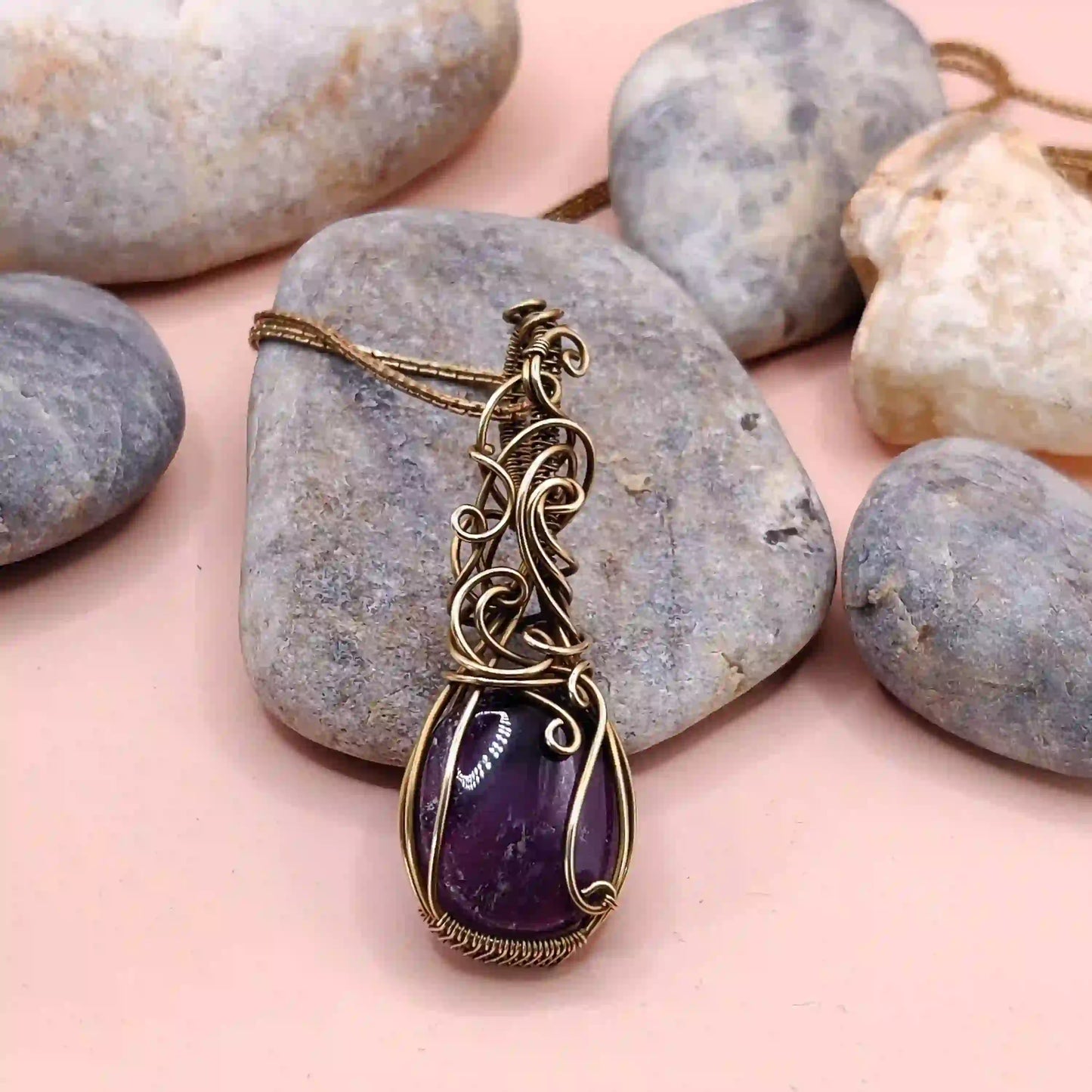 Laasya Amethyst Necklace 006 By Sanguine Aura Handcrafted Jewellery