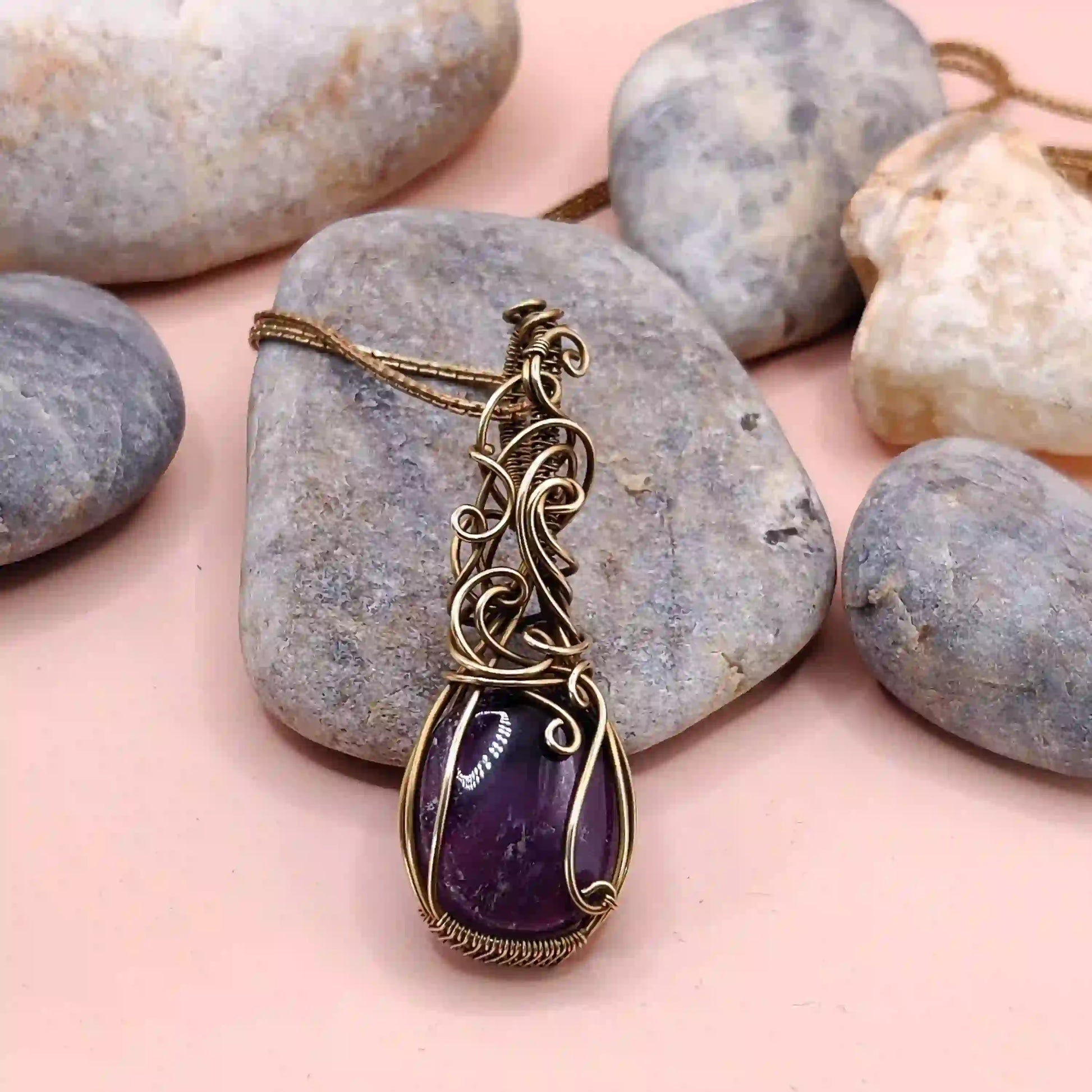 Laasya Amethyst Necklace 006 By Sanguine Aura Handcrafted Jewellery