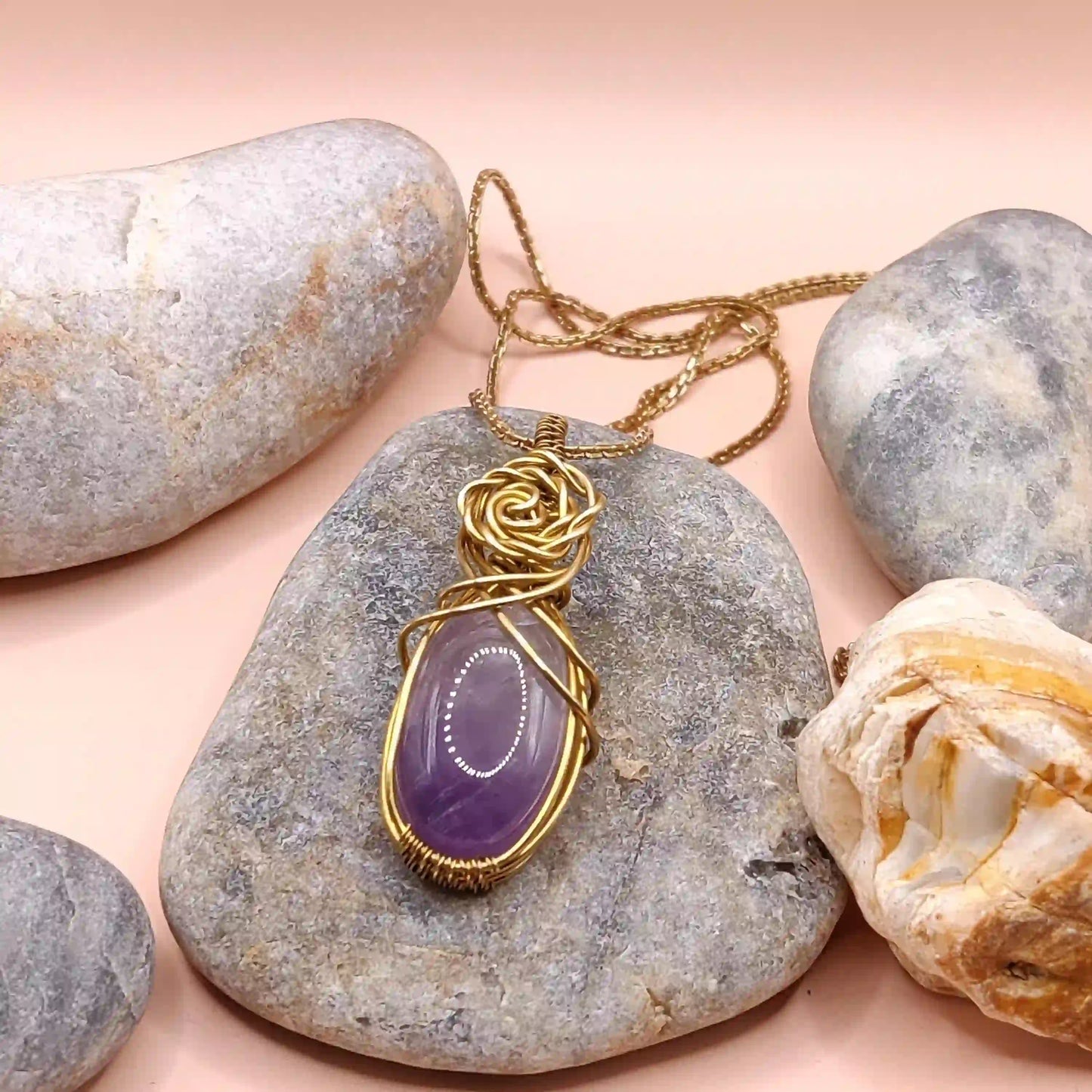 Laksha -Amethyst Necklace-0011 SA1 By Sanguine Aura Handcrafted Jewellery