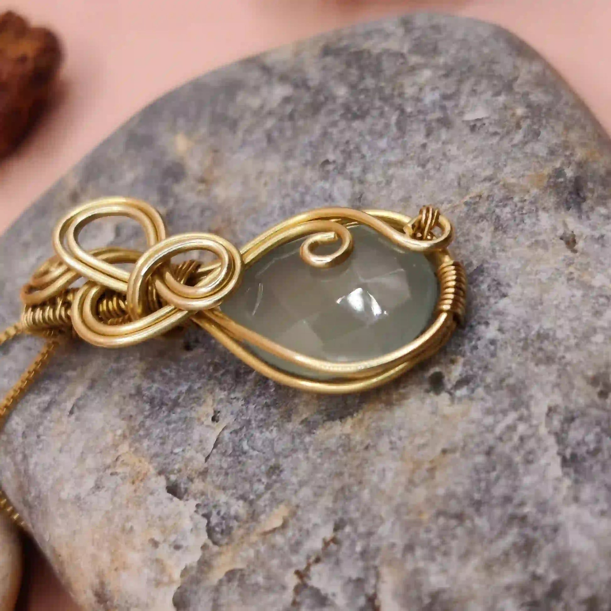 Larissa- Chalcedony Necklace- 001 SA1 By Sanguine Aura Handcrafted Jewellery