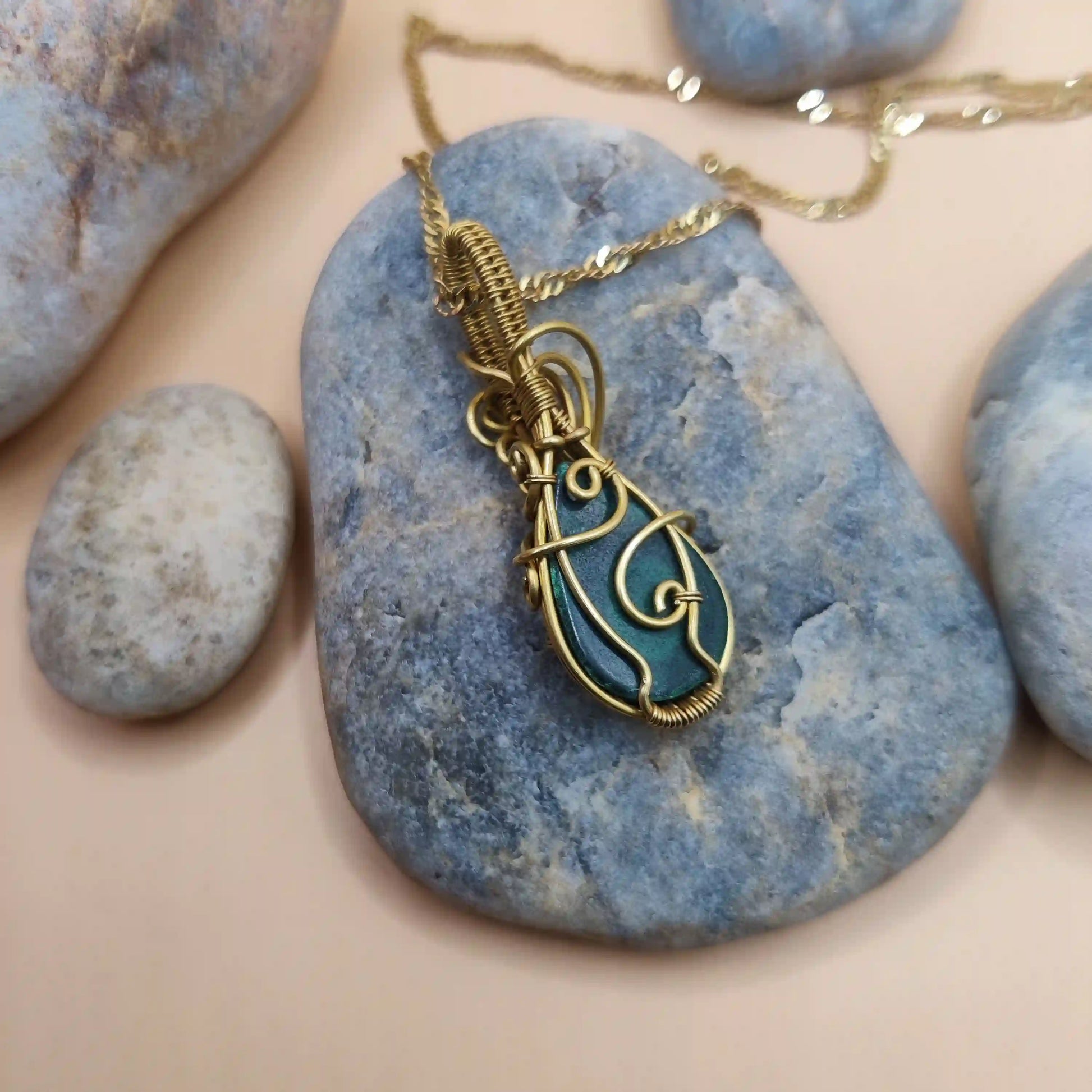 Larissa - Malachite Necklace 001 SA2 By Sanguine Aura Handcrafted Jewellery