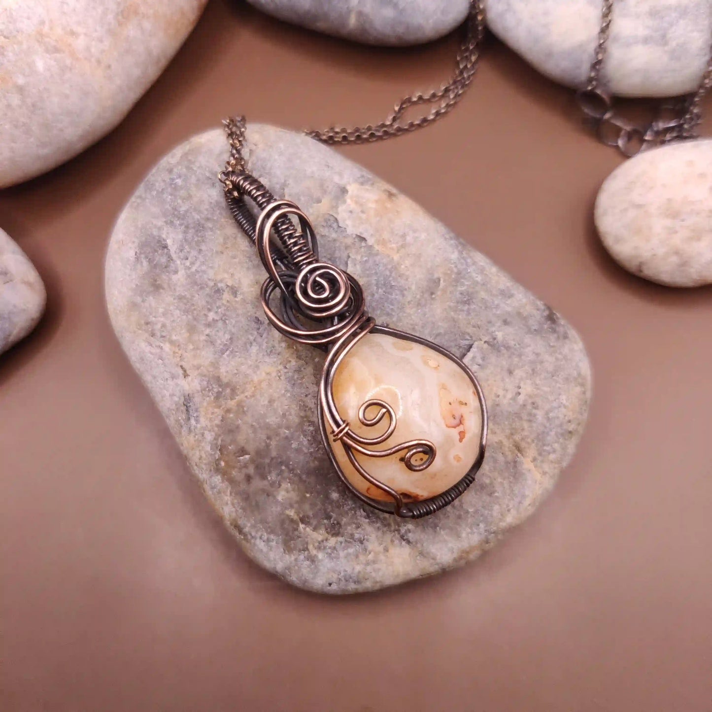 Lusha - Flower - Agate Necklace SA1 By Sanguine Aura Handcrafted Jewellery