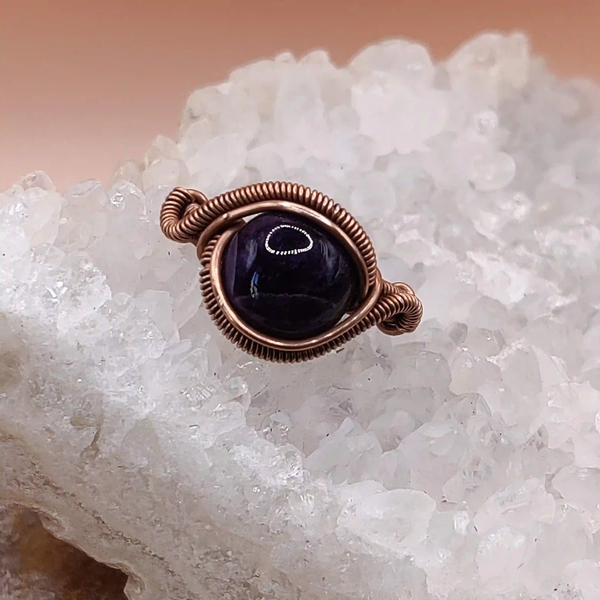 Madhur - Amethyst Ring By Sanguine Aura Handcrafted Jewellery