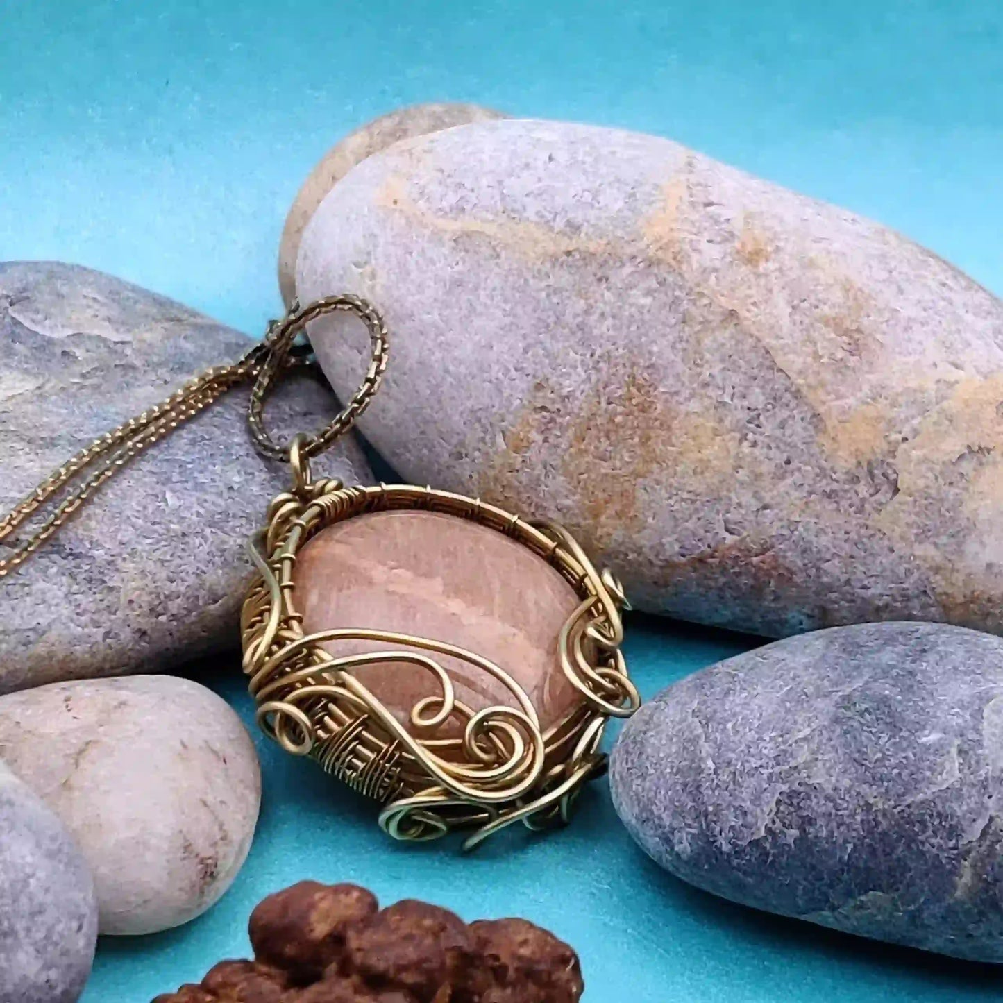 Manovriti_-Pink_Amazonite_Necklace_003_SA1 By Sanguine Aura Handcrafted Jewellery