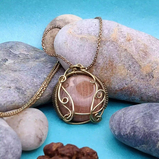 Manovriti_-Pink_Amazonite_Necklace_005_SA2 By Sanguine Aura Handcrafted Jewellery