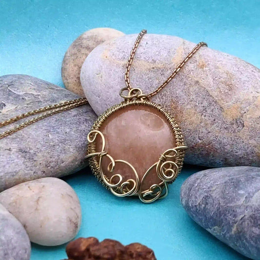 Manovriti_-Pink_Amazonite_Necklace_006 By Sanguine Aura Handcrafted Jewellery