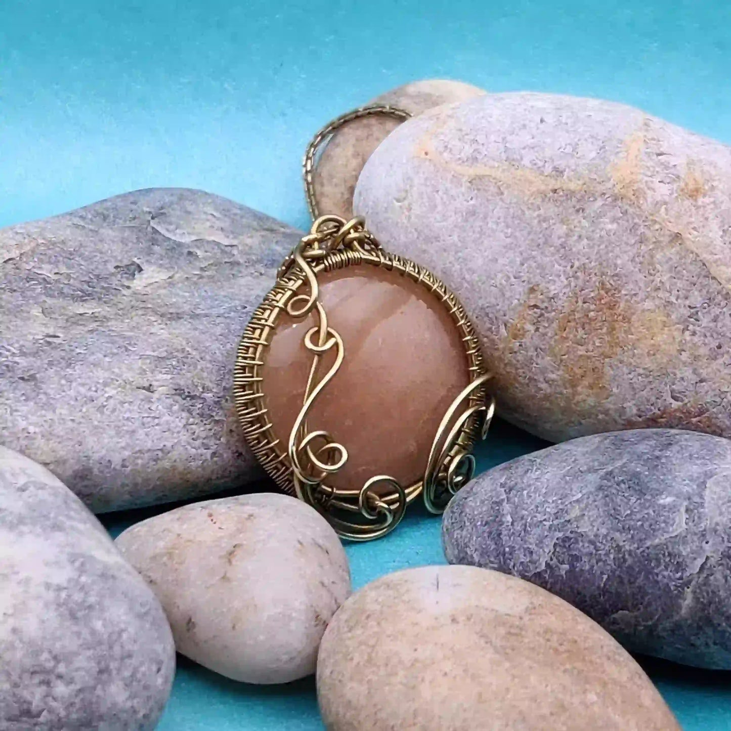Manovriti_-Pink_Amazonite_Necklace_008_SA1 By Sanguine Aura Handcrafted Jewellery
