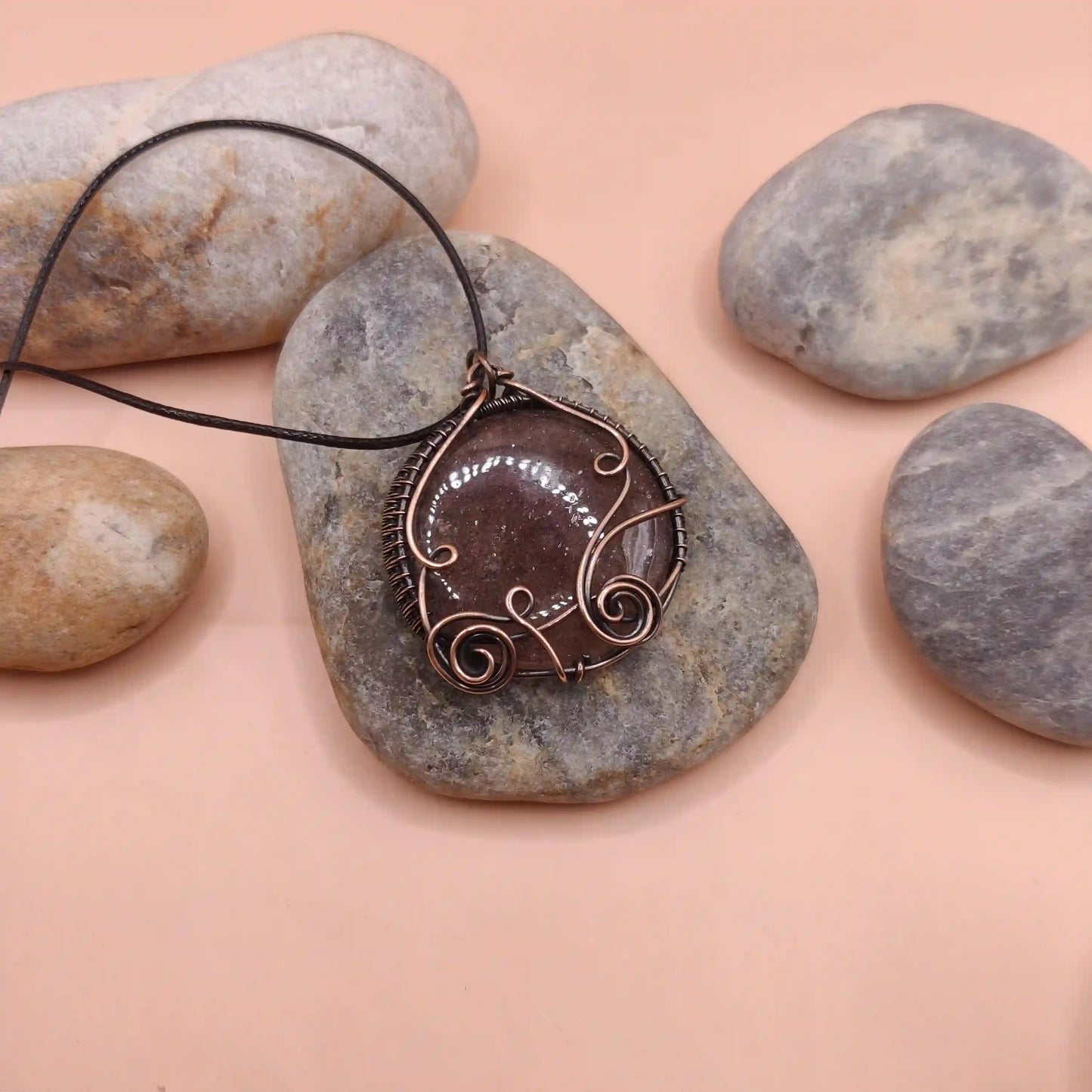 Manovriti - Strawberry Quartz Necklace 006 By Sanguine Aura Handcrafted Jewellery