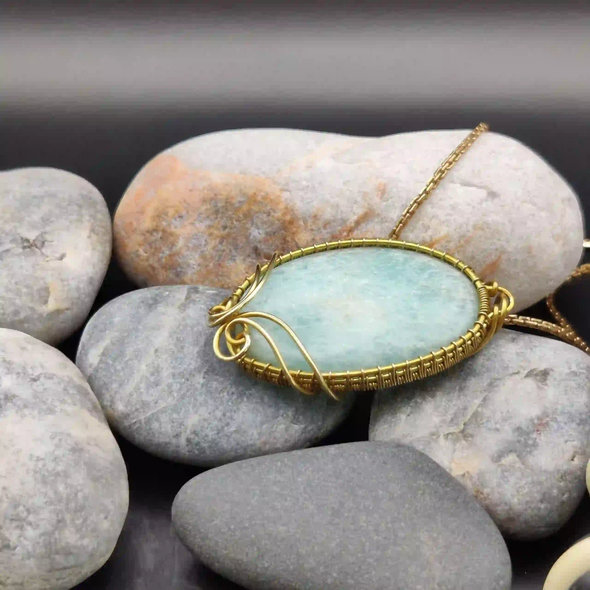 Manovriti_Amazonite_Necklace_002_SA1 By Sanguine Aura Handcrafted Jewellery
