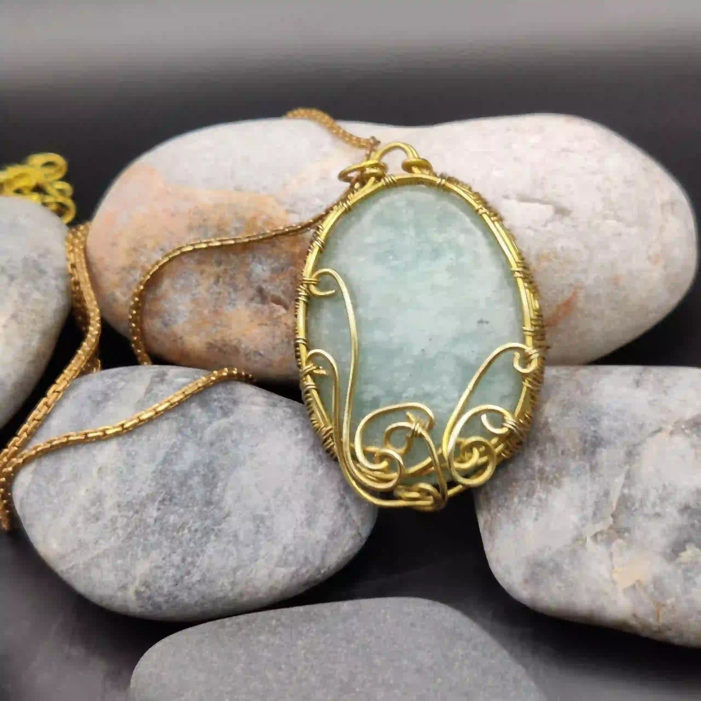 Manovriti_Amazonite_Necklace_003 By Sanguine Aura Handcrafted Jewellery
