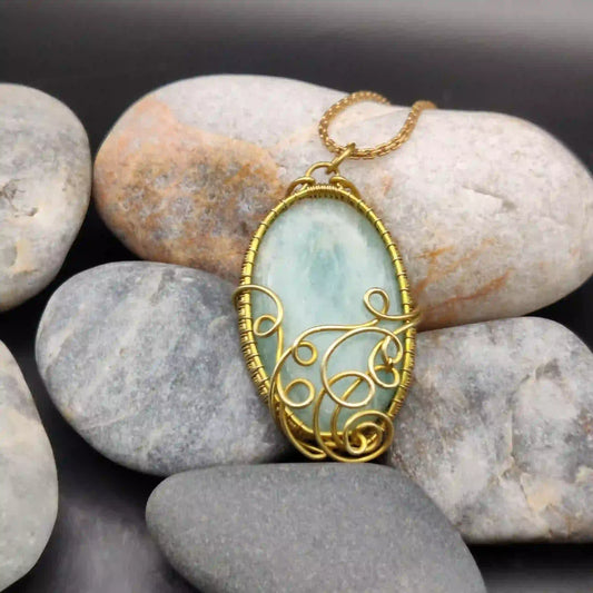 Manovriti_Amazonite_Necklace_004 By Sanguine Aura Handcrafted Jewellery