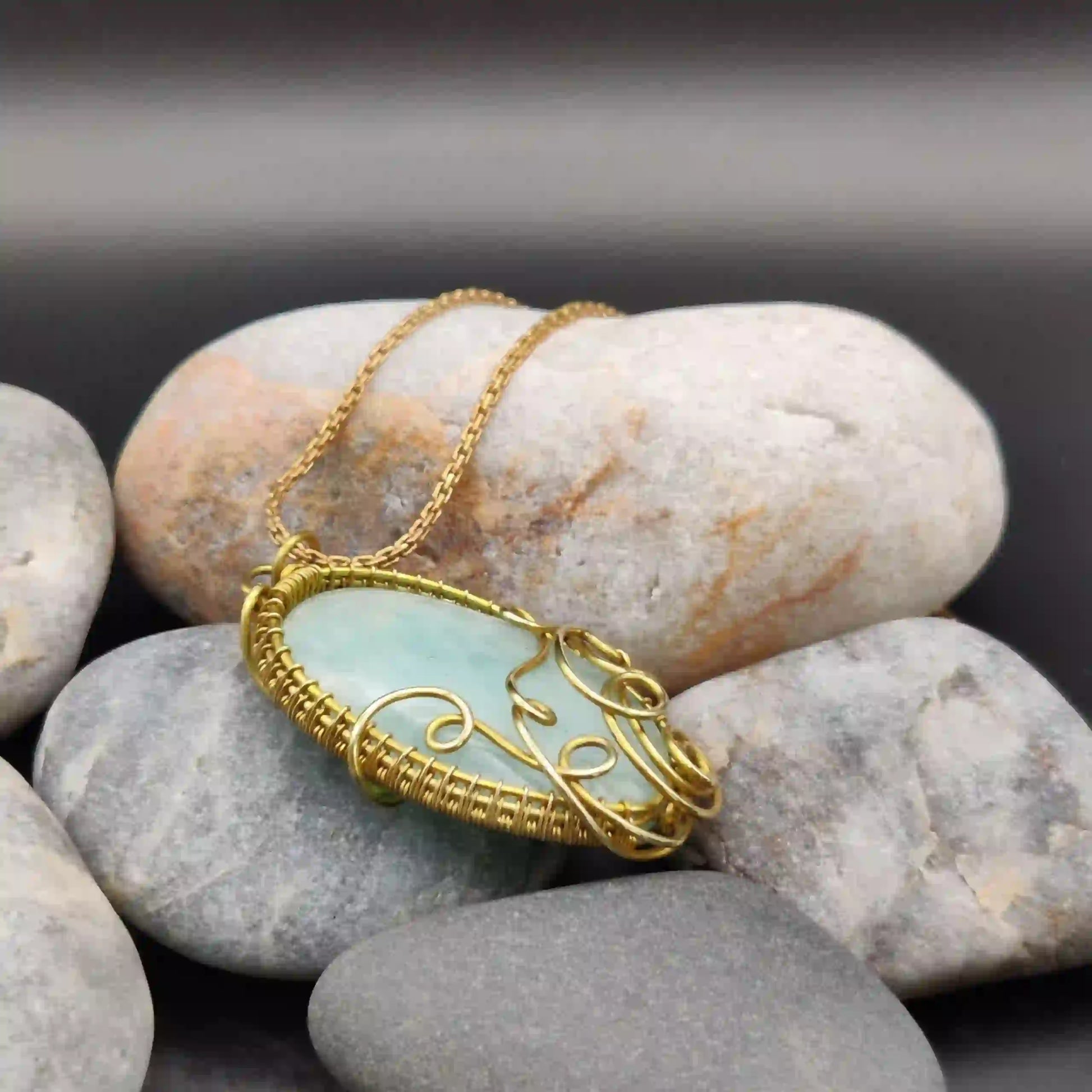 Manovriti_Amazonite_Necklace_004_SA1 By Sanguine Aura Handcrafted Jewellery