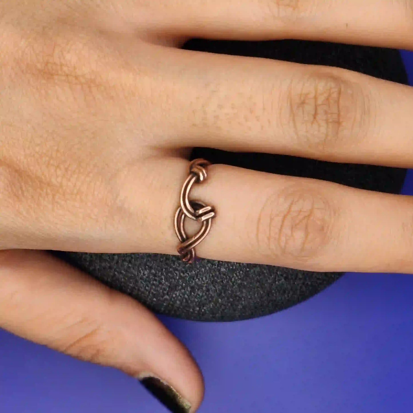 Medusa - Antiqued Pure Copper Ring By Sanguine Aura Handcrafted Jewellery