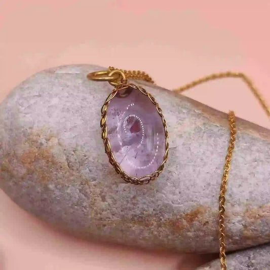 Meera_Lavender_Amethyst_Necklace_002 By Sanguine Aura Handcrafted Jewellery