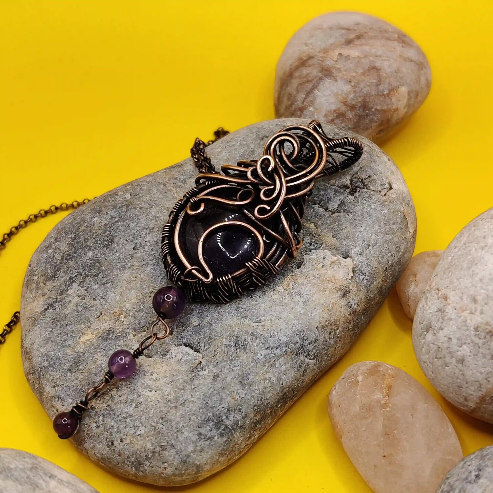 Mirai- Amethyst Necklace SA1 By Sanguine Aura Handcrafted Jewellery