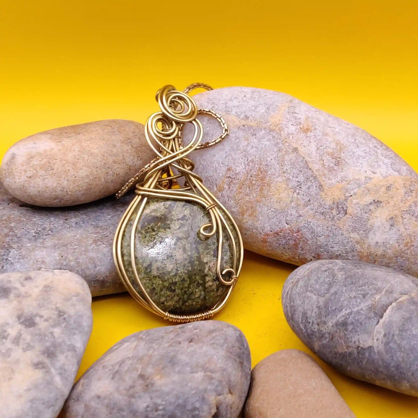 Mishka – Unakite Necklace By Sanguine Aura Handcrafted Jewellery