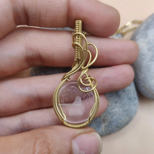 Mrida - Clear Quartz Necklace 002 By Sanguine Aura Handcrafted Jewellery