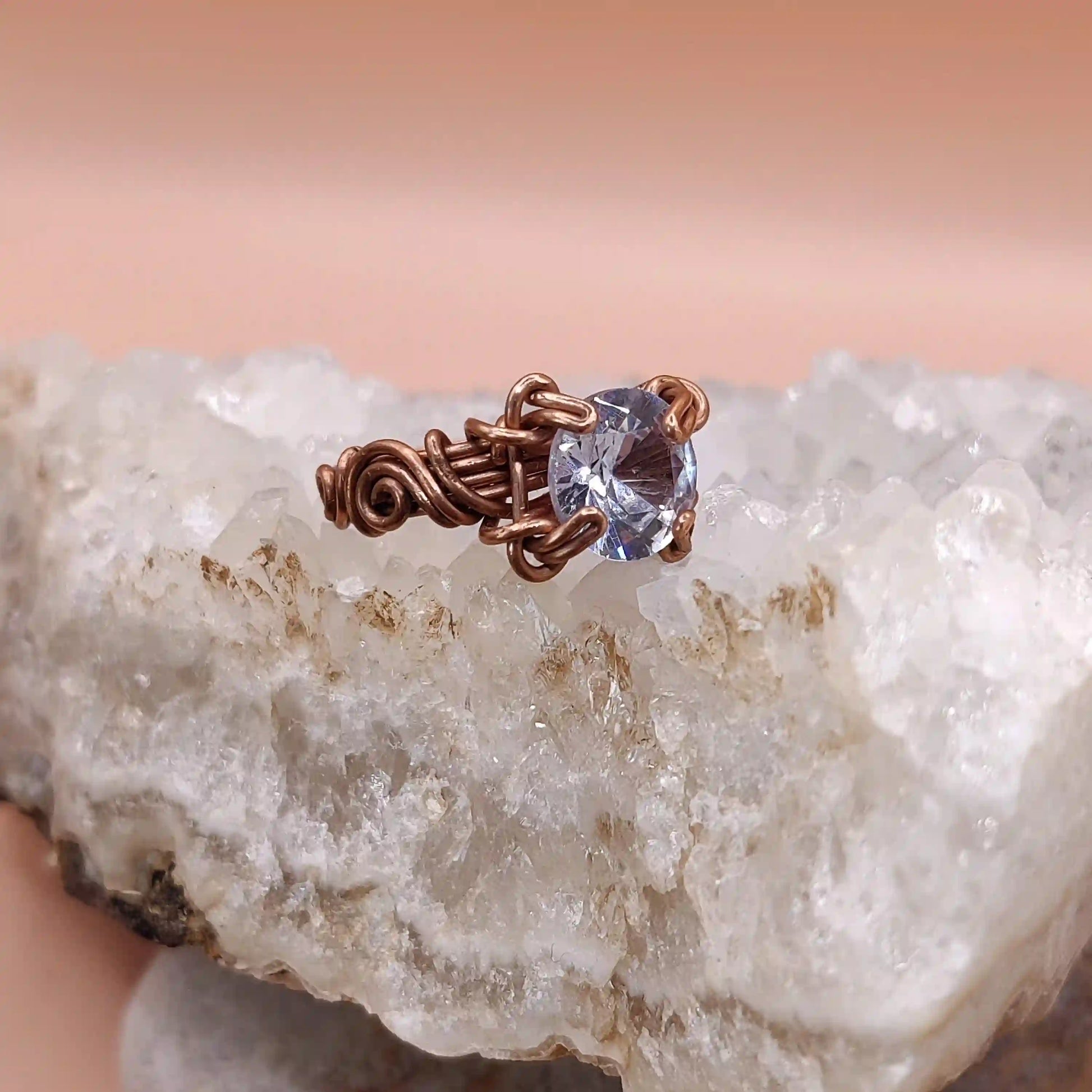 Myra Cubic Zirconia Ring By Sanguine Aura Handcrafted Jewellery
