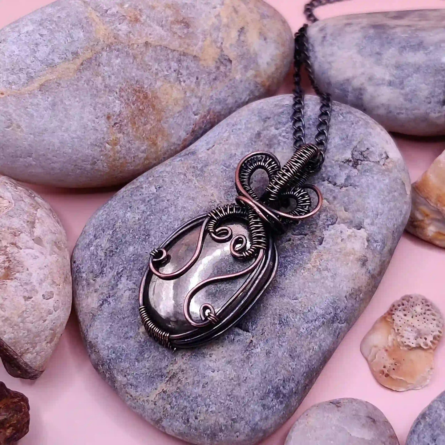 Navi Pyrite Necklace – 001 SA2 By Sanguine Aura Handcrafted Jewellery