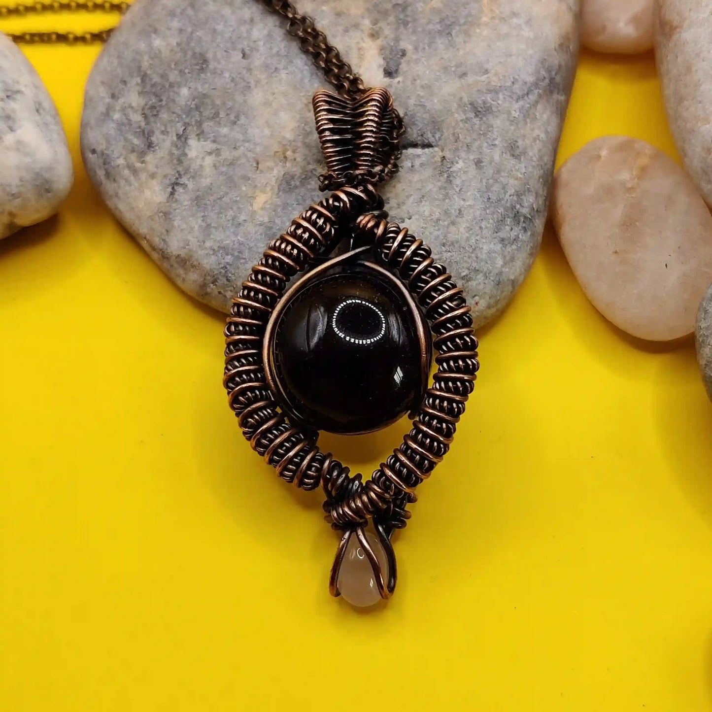 Neysa- Amethyst And Rose Quartz Necklace SA1 By Sanguine Aura Handcrafted Jewellery
