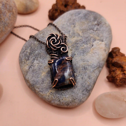 Nyra- Sodalite  Necklace- 003 By Sanguine Aura Handcrafted Jewellery
