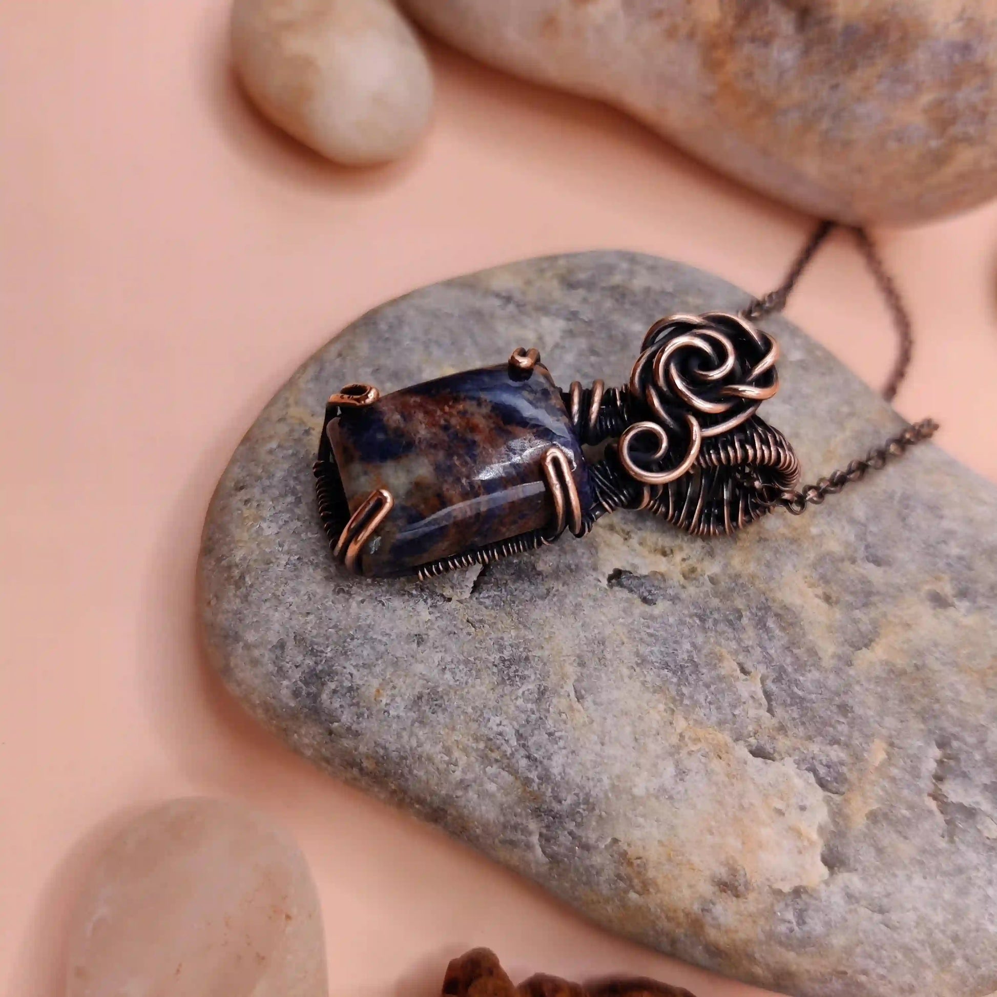 Nyra- Sodalite  Necklace- 003 SA1 By Sanguine Aura Handcrafted Jewellery