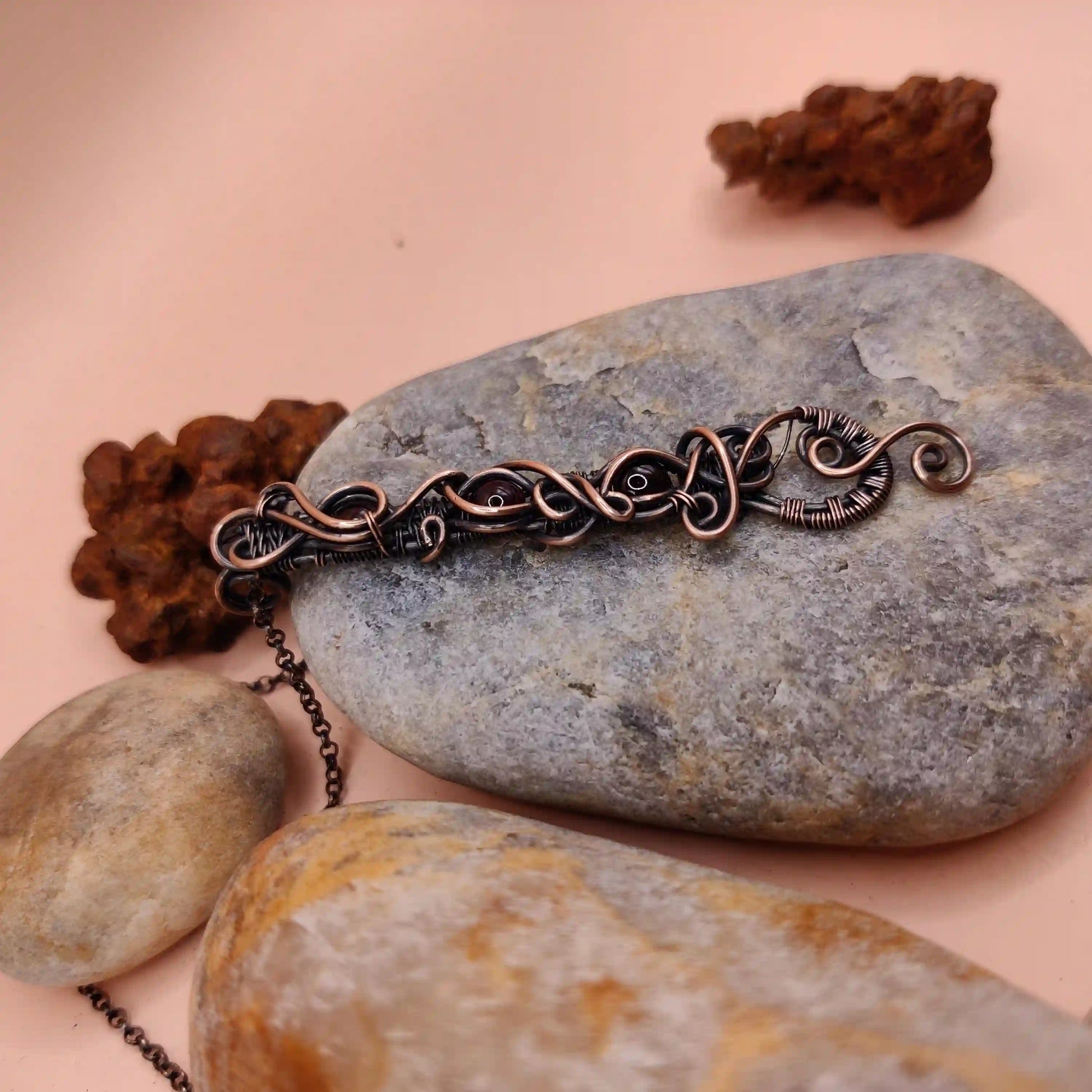 Palak - Garnet Necklace SA3 By Sanguine Aura Handcrafted Jewellery