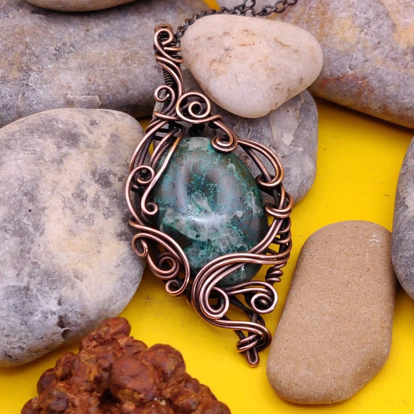 Paloma - Chrysocolla Necklace SA1 By Sanguine Aura Handcrafted Jewellery