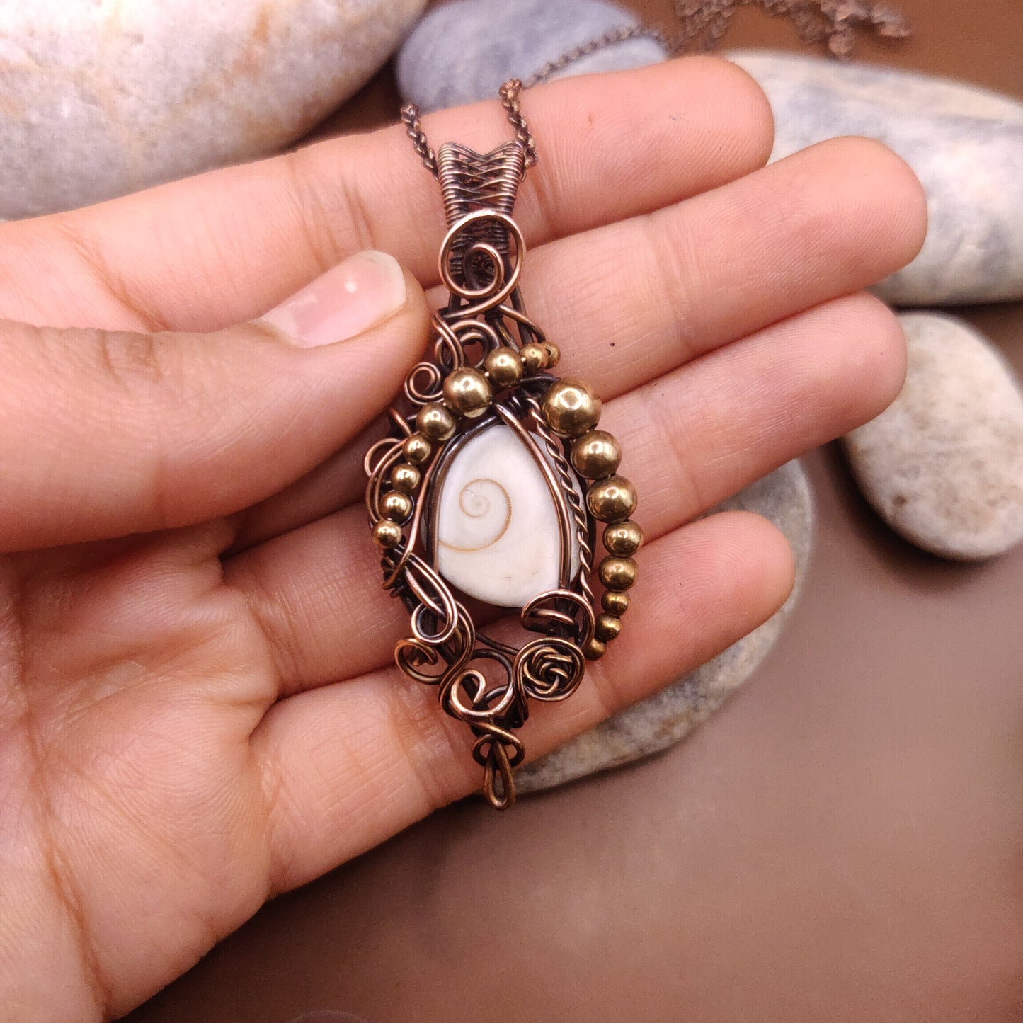 Paloma - Gomti Chakra Necklace By Sanguine Aura Handcrafted Jewellery