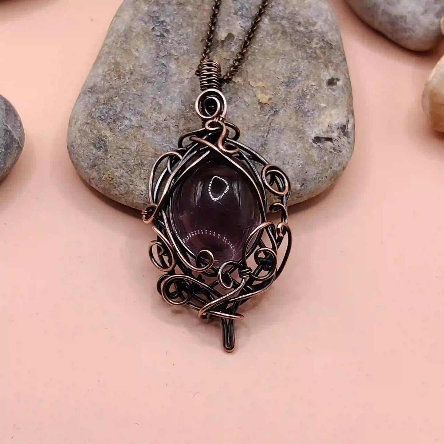 Paloma – Amethyst Necklace 001 By Sanguine Aura Handcrafted Jewellery