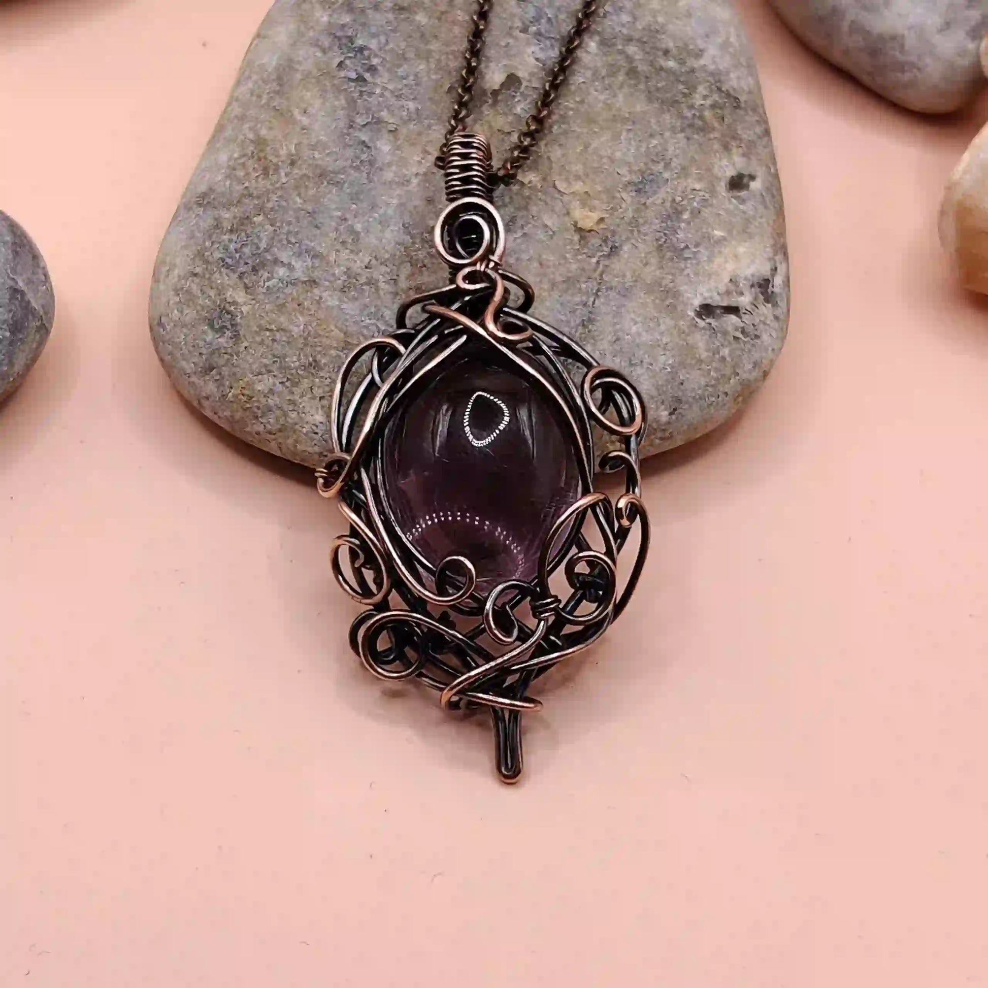 Paloma – Amethyst Necklace 001 By Sanguine Aura Handcrafted Jewellery