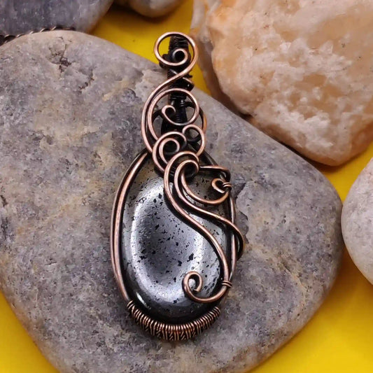 Prisha Hematite Necklace In Copper 002 SA1  By Sanguine Aura Handcrafted Jewellery