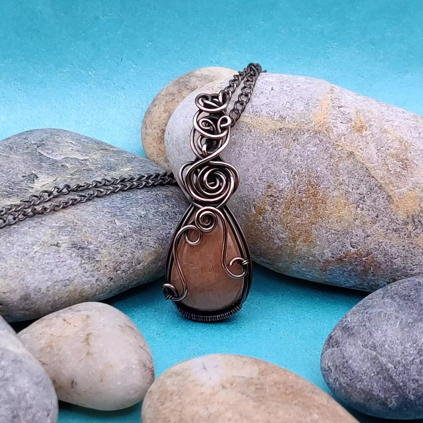 Prisha – Pink Amazonite Necklace – 001 by Sanguine Aura Handcrafted Jewellery