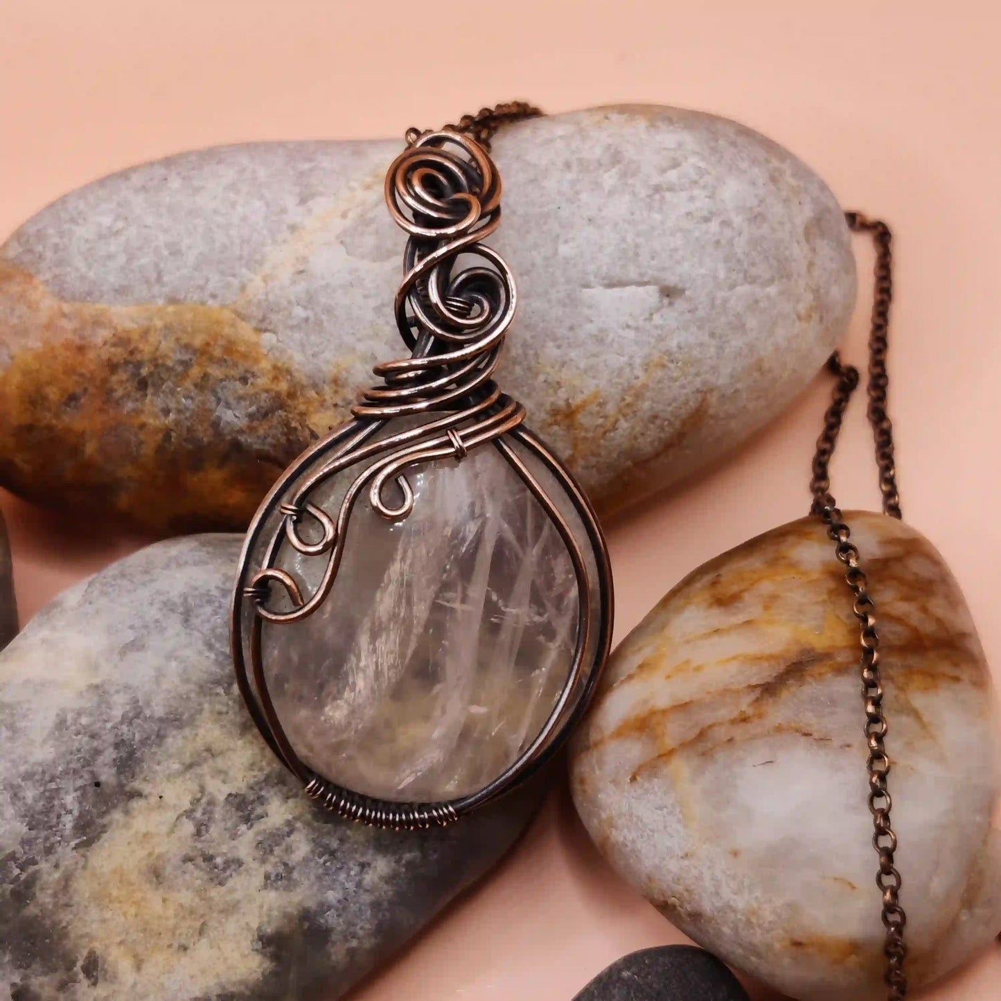Prisha_Rose_Quartz_Necklaces-002 By Sanguine Aura Handcrafted Jewellery