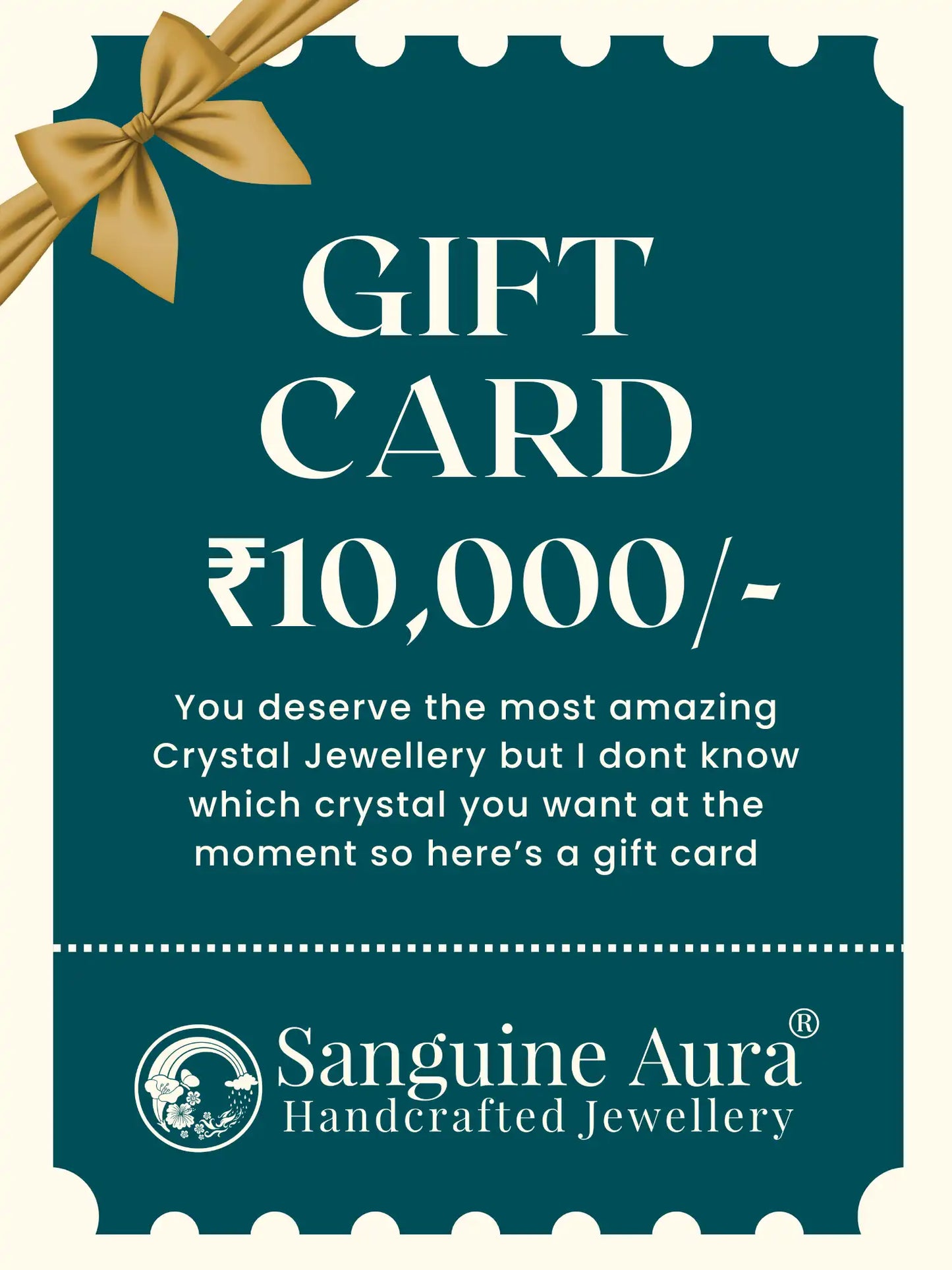 Sanguine Aura Handcrafted Jewellery Gift Card