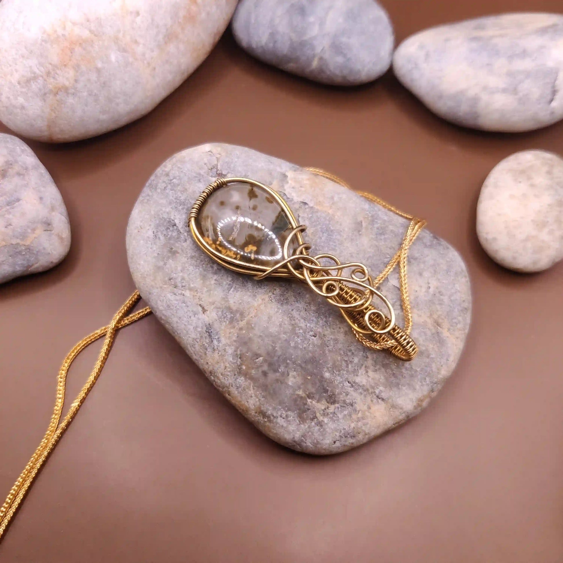 Runi - Jasper Necklace 002 By Sanguine Aura Handcrafted Jewellery