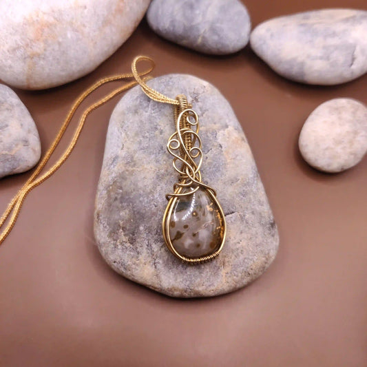 Runi - Jasper Necklace 002 SA1 By Sanguine Aura Handcrafted Jewellery