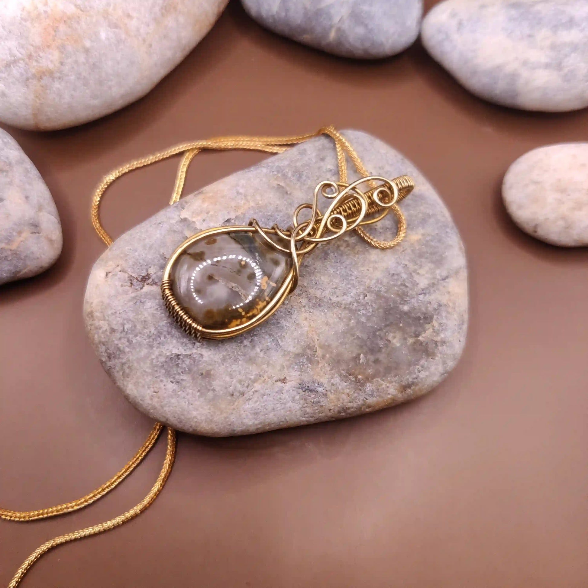 Runi - Jasper Necklace 002 SA3 By Sanguine Aura Handcrafted Jewellery