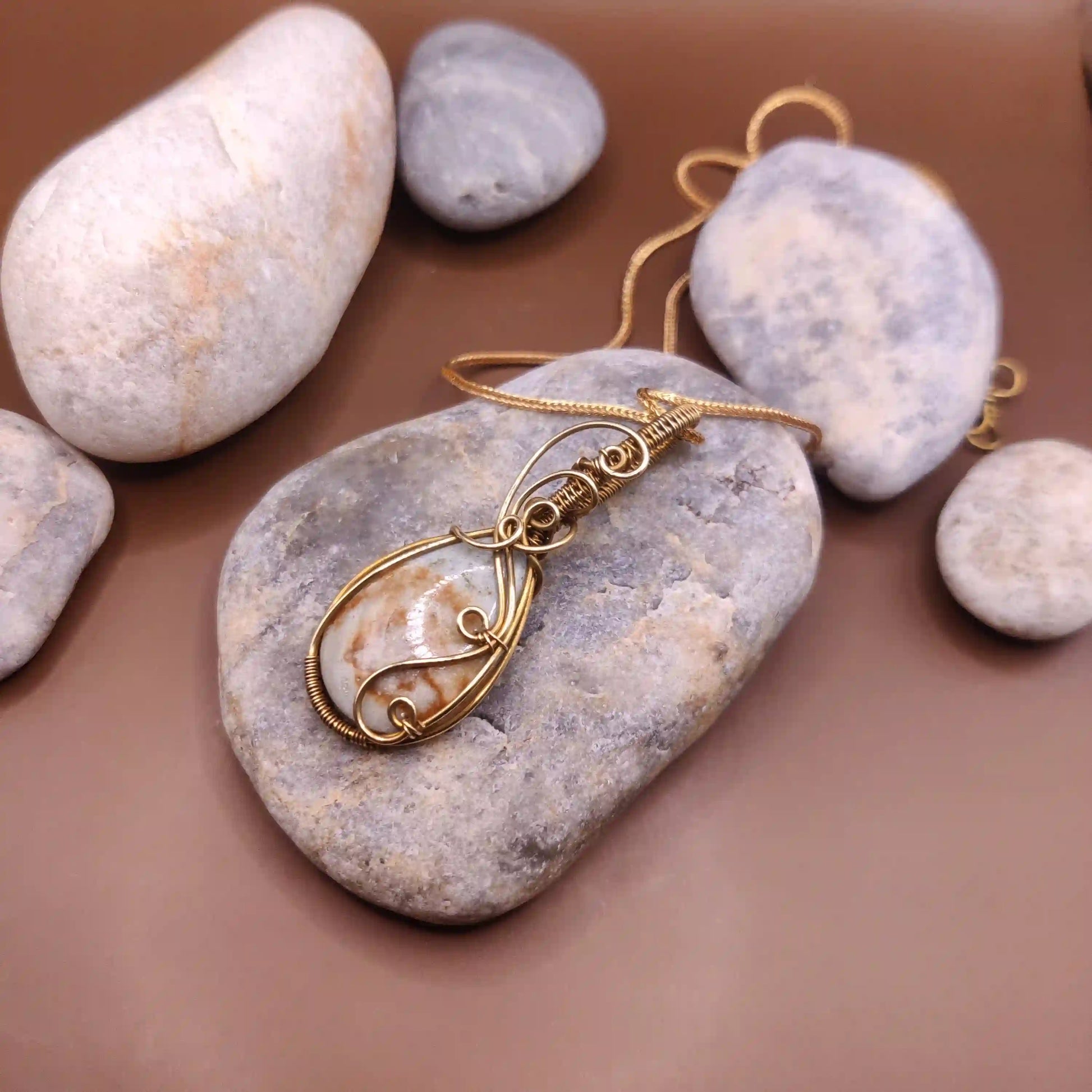 Runi - Jasper Necklace 004 By Sanguine Aura Handcrafted Jewellery