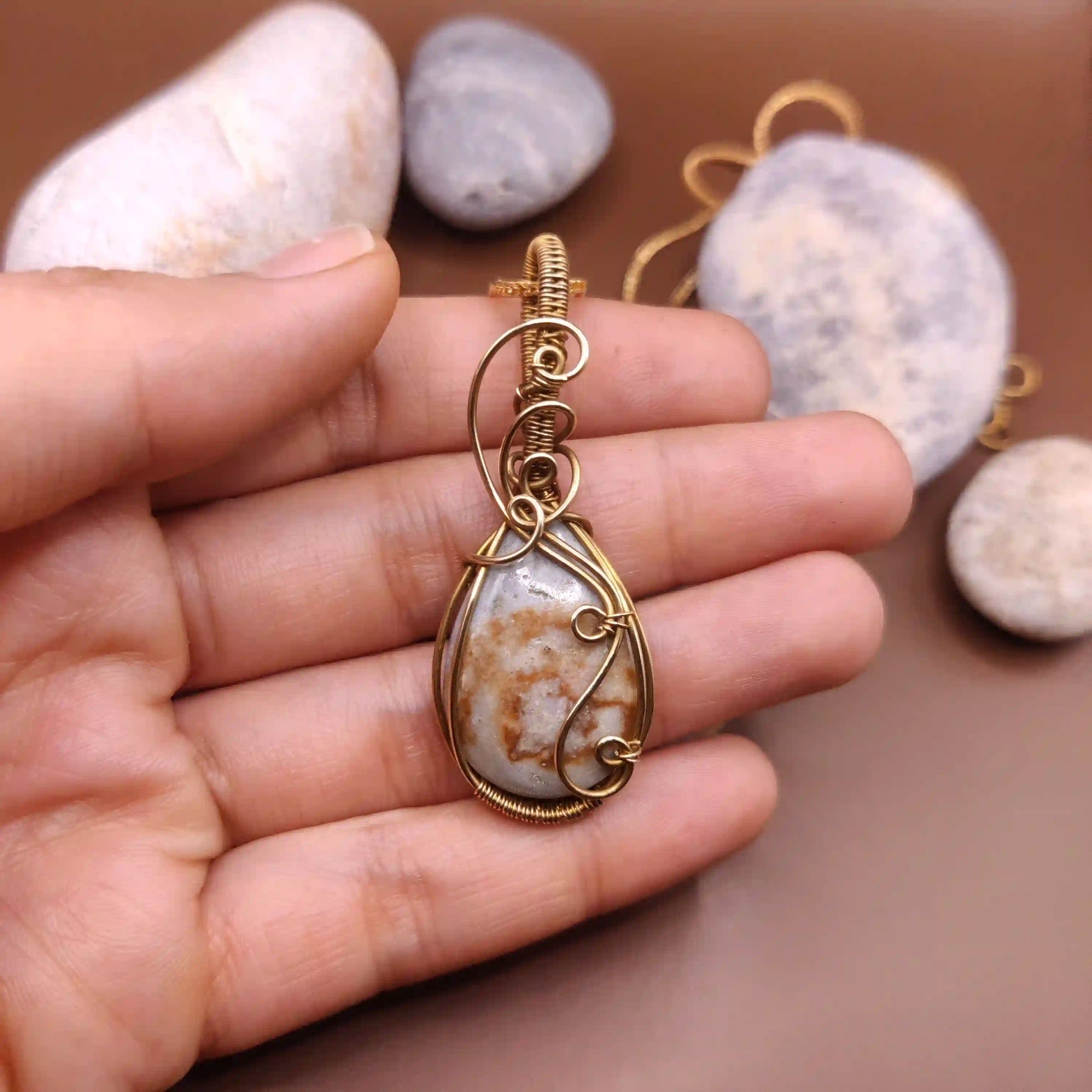Runi - Jasper Necklace 004 SA1 By Sanguine Aura Handcrafted Jewellery