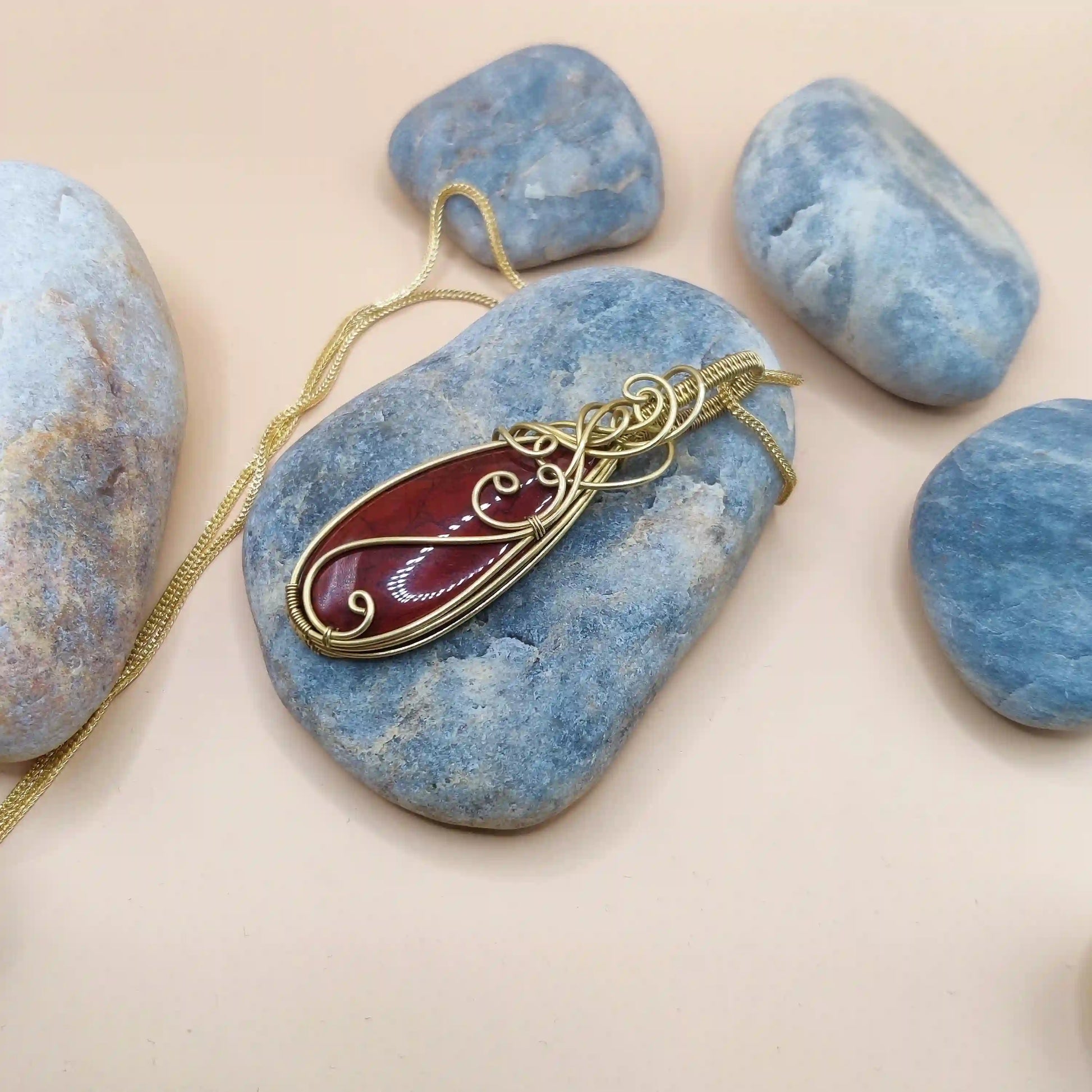 Runi - Jasper Necklace 005 SA1 By Sanguine Aura Handcrafted Jewellery