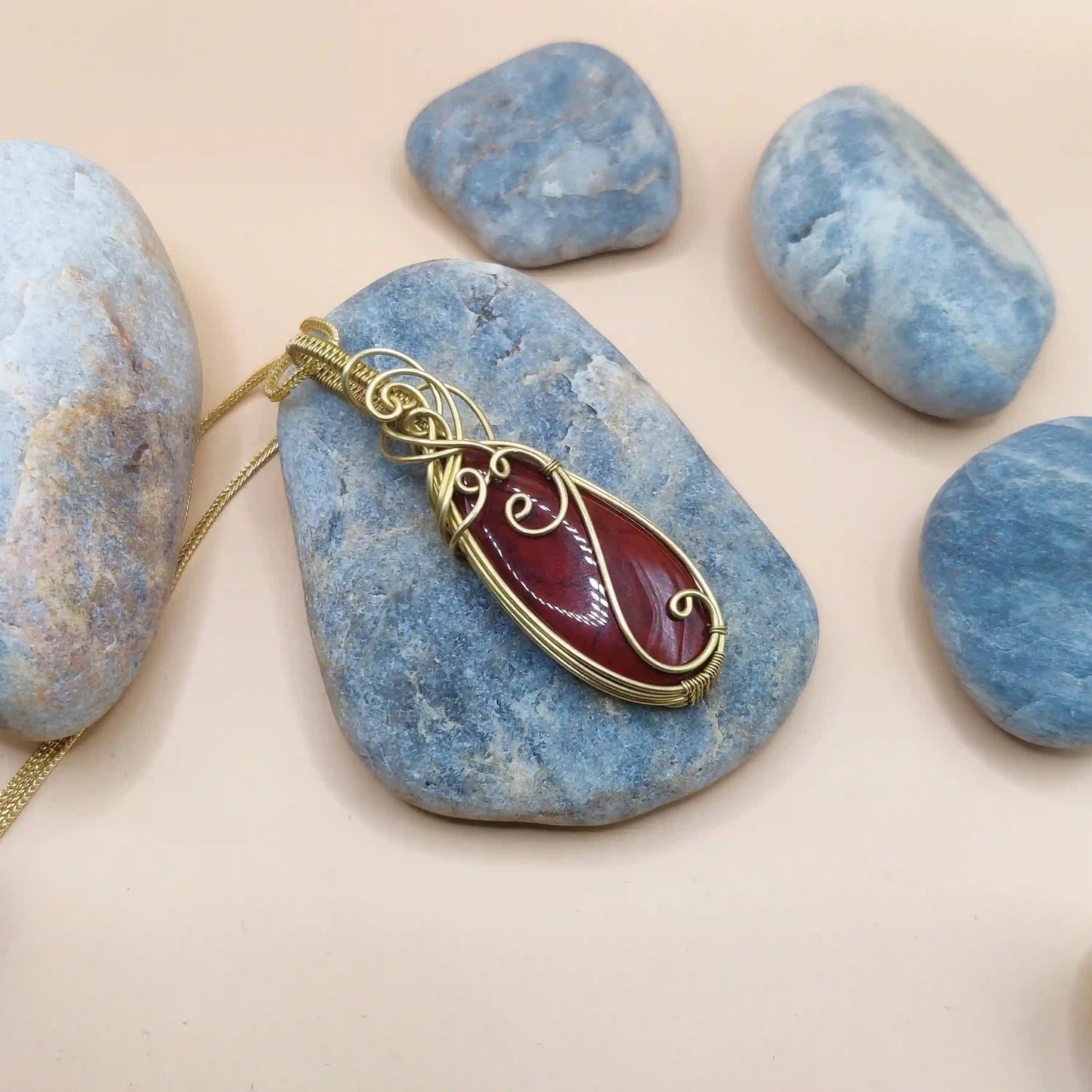 Runi - Jasper Necklace 005 SA2 By Sanguine Aura Handcrafted Jewellery