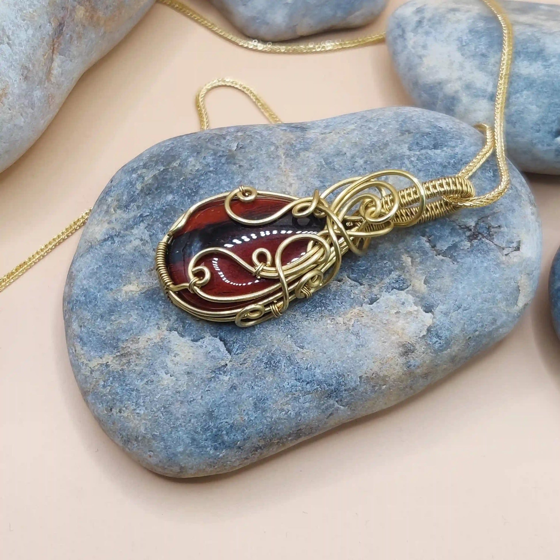 Runi - Jasper Necklace 008 By Sanguine Aura Handcrafted Jewellery
